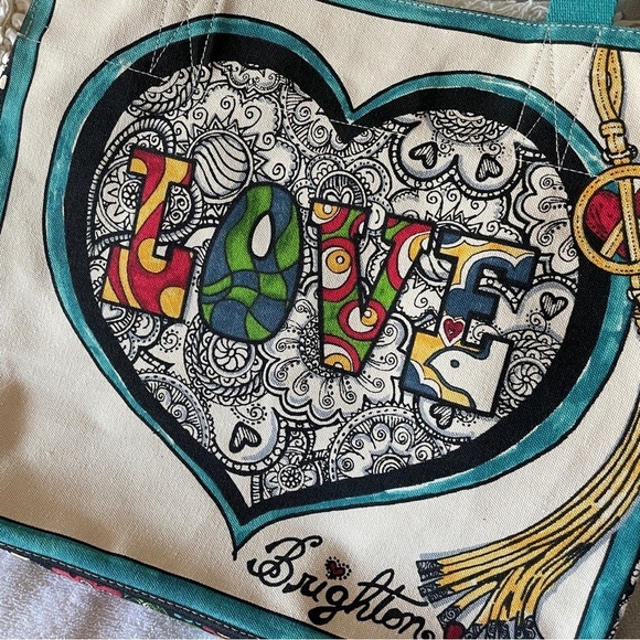 NEW BOHEMIAN BRIGHTON TOTE SUMMER OF LOVE HEARTS - Picture 3 of 16